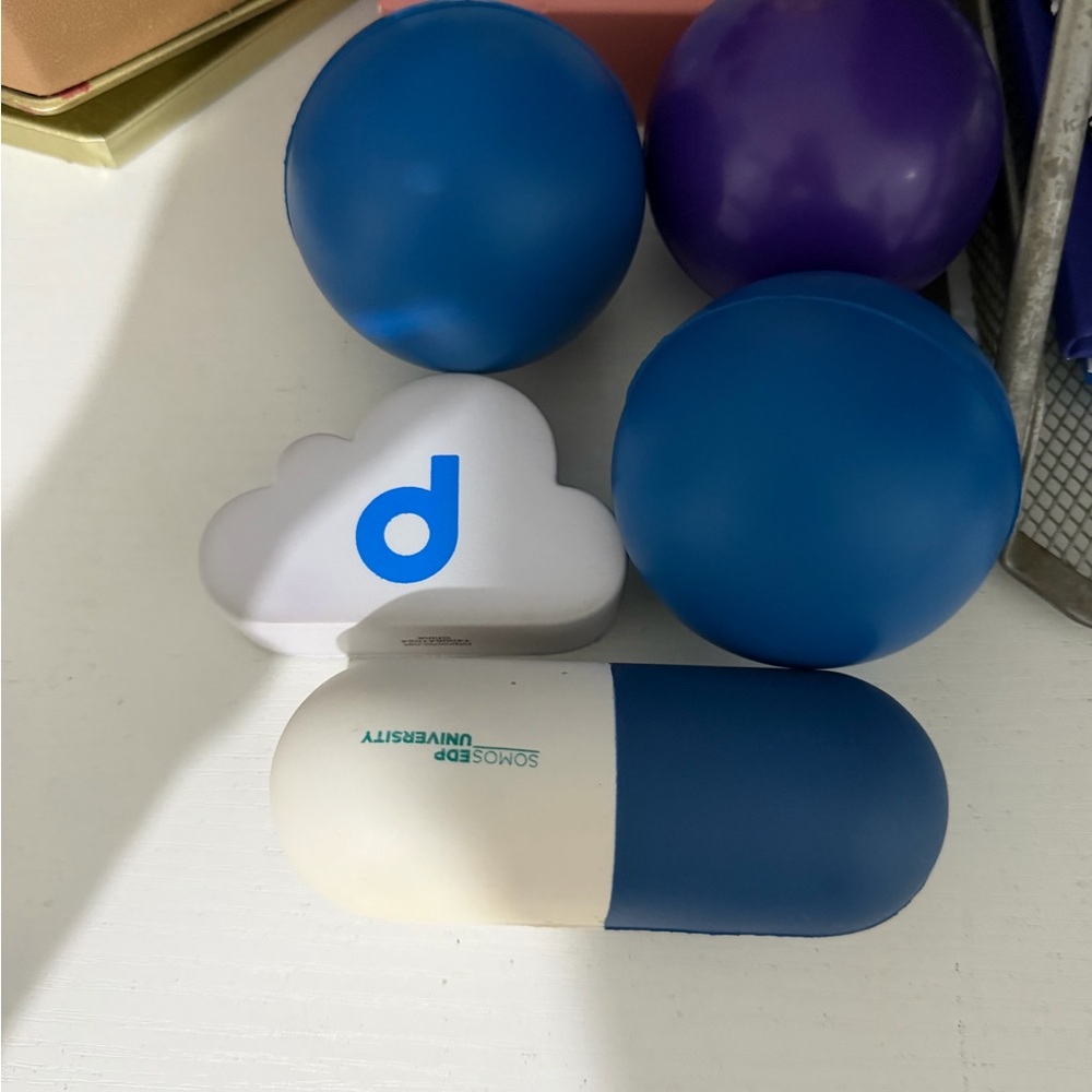 Blue and White Stress Ball Set